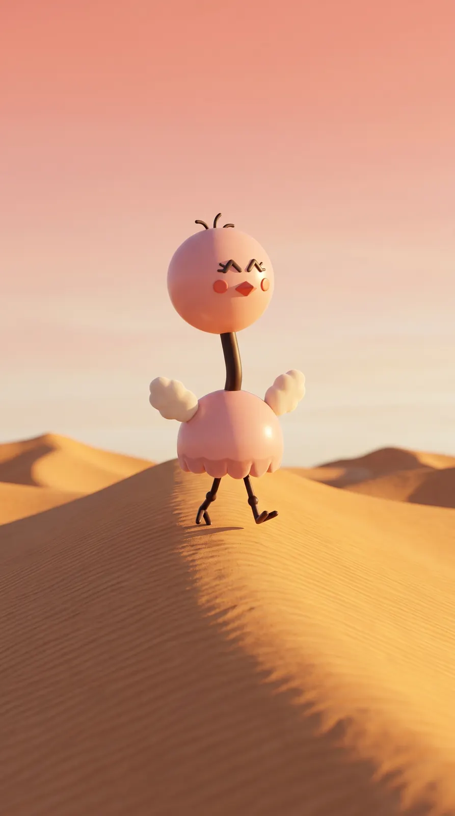 Ami marche sur une dune du Sahara